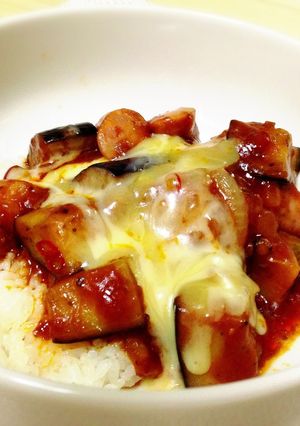 ナスとトマト丼-レシピのメイン写真