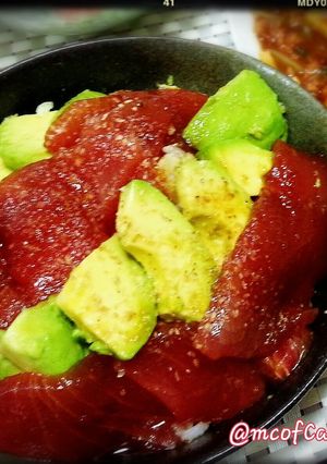 代謝をあげよう♪アボカド生姜赤身マグロ丼-レシピのメイン写真