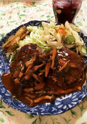 ヘルシー！ごぼうハンバーグ-レシピのメイン写真