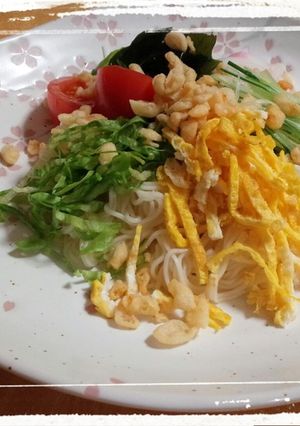 夏にあっさり☆サラダうどん（そうめん）-レシピのメイン写真