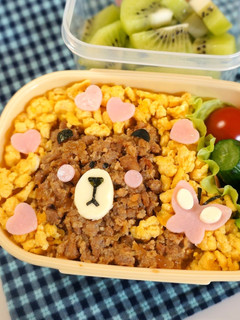 簡単キャラ弁☆ブラウンの二色弁当-レシピのメイン写真