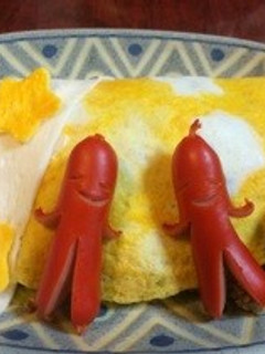 お弁当に!タコより可愛い!ソーセー人-レシピのメイン写真