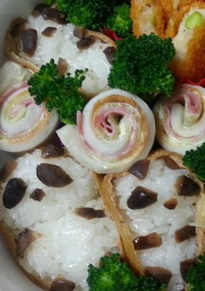 キャラ弁11 ★ 稲荷の中にはパンダ♪~-レシピのメイン写真