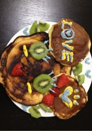 朝ごはん♩ホットケーキ♩かわいい♩-レシピのメイン写真