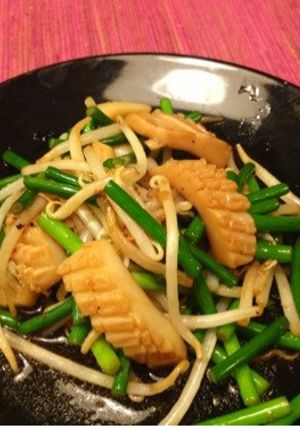イカとにんにくの芽の炒め物-レシピのメイン写真