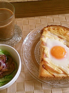 ◆簡単♡忙しい朝のハムエッグトースト◆-レシピのメイン写真