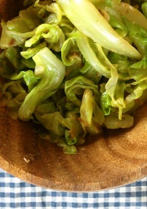 [簡単]茹でキャベツのおかかマヨ和え-レシピのメイン写真