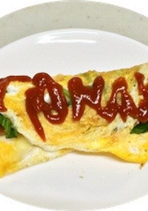 オムレツで巻いたビッグソーセージ-レシピのメイン写真