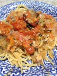 鯖の水煮缶☆たっぷりトマトパスタ-レシピのメイン写真