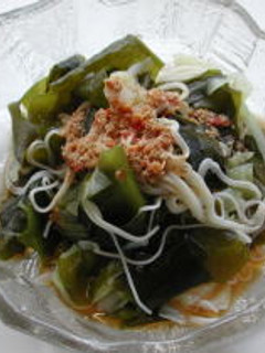野菜たっぷりワカメソーメン-レシピのメイン写真