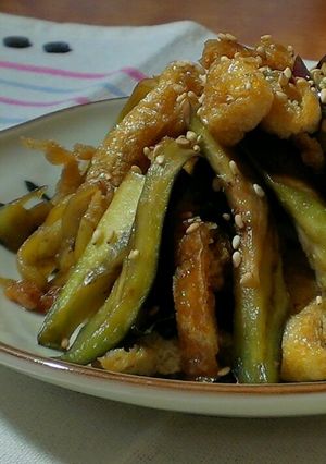 なすと油揚げの田舎炒め-レシピのメイン写真