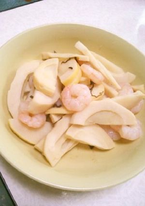 たけのこ海老の塩昆布サラダ-レシピのメイン写真