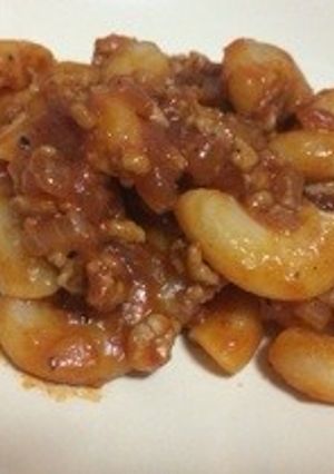 超簡単！マカロニのミートソースあえ-レシピのメイン写真