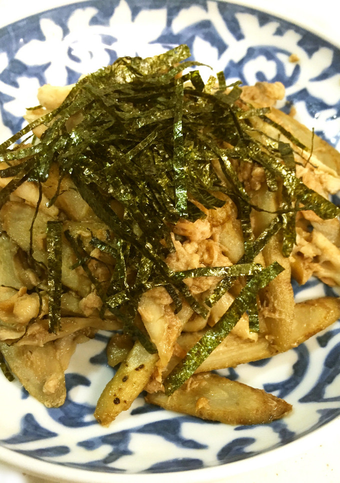 簡単、ツナ缶、ごぼう、舞茸の炒めもの-レシピのメイン写真