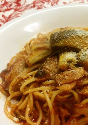 なすとベーコンのトマト スパゲティ-レシピのメイン写真