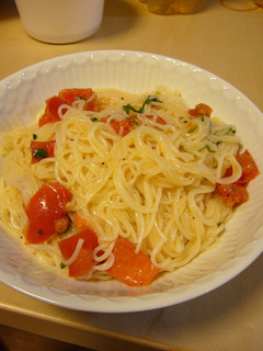 トマトとしその冷製そうめん(イタリア風)-レシピのメイン写真
