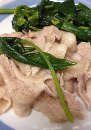 豚バラ肉とほうれん草のしゃぶしゃぶ-レシピのメイン写真
