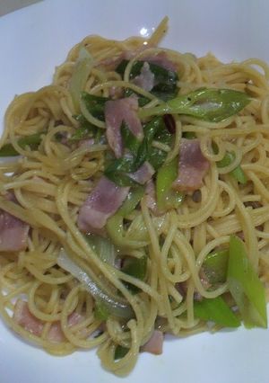 ネギとベーコン和風パスタ-レシピのメイン写真