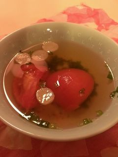 即席!トマトのお吸い物-レシピのメイン写真