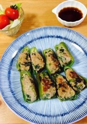ポン酢であっさり生姜香るピーマンの肉詰め-レシピのメイン写真