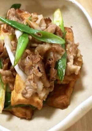 簡単♪厚揚げと豚肉の煮物-レシピのメイン写真