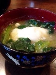 簡単♪*ほうれん草と卵のお味噌汁*-レシピのメイン写真