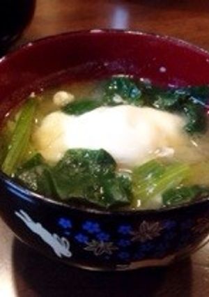 簡単♪＊ほうれん草と卵のお味噌汁＊-レシピのメイン写真