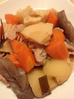 豚バラ肉とたけのことじゃがいもの煮物-レシピのメイン写真