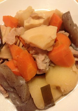 豚バラ肉とたけのことじゃがいもの煮物-レシピのメイン写真