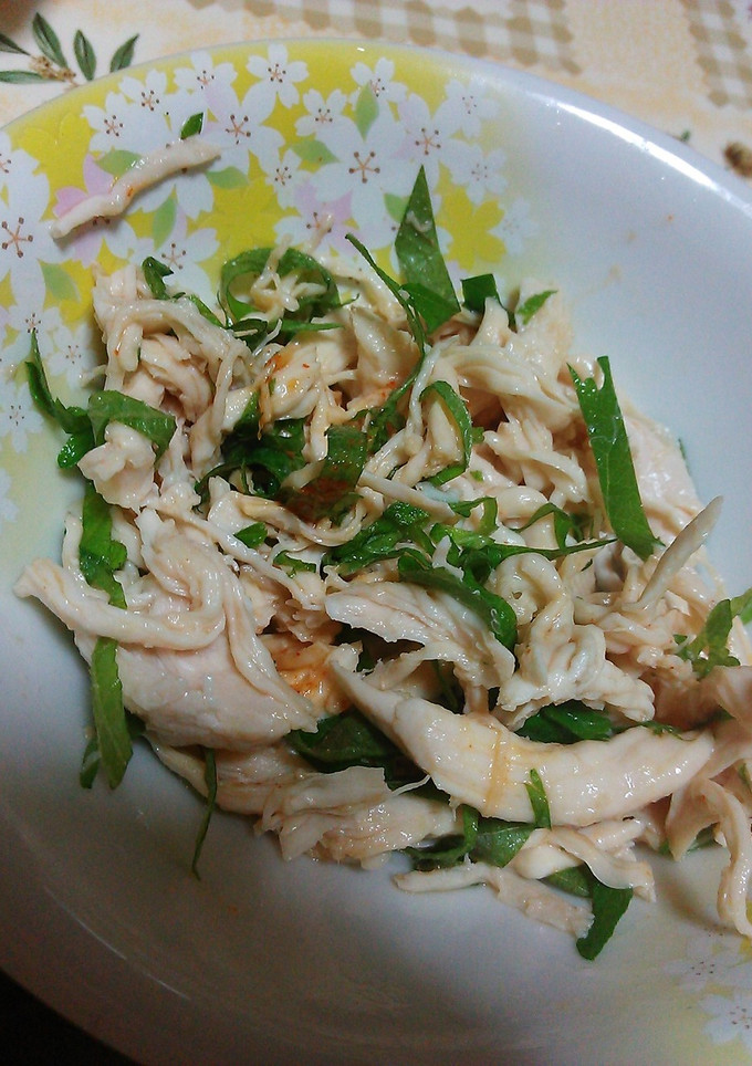 さっぱり簡単♪鶏ササミのシソ和え-レシピのメイン写真