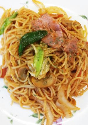 喫茶店のナポリタン-レシピのメイン写真