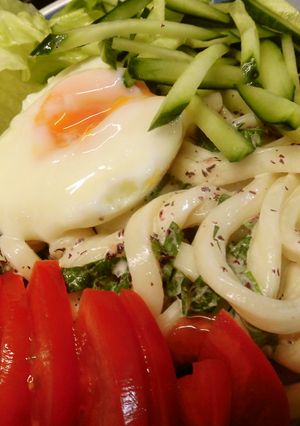 ゆかりマヨのサラダうどん♪-レシピのメイン写真