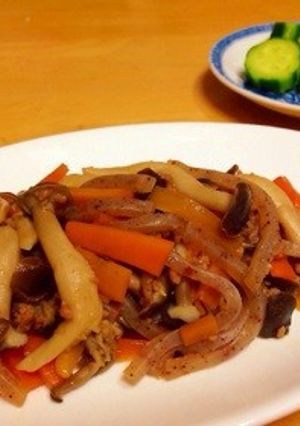 **きのこのひき肉炒め**-レシピのメイン写真