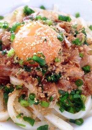 ラー油が美味しい！納豆たまご冷うどん♡-レシピのメイン写真