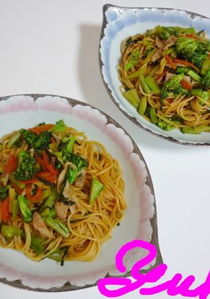 生姜焼きリメイク+ブロッコリーのパスタ-レシピのメイン写真