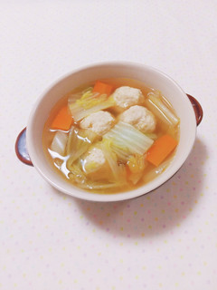 簡単ヘルシー♩鶏団子と白菜のカレースープ-レシピのメイン写真