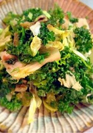 5分で！和風☆パセリとレタスの焼きサラダ-レシピのメイン写真