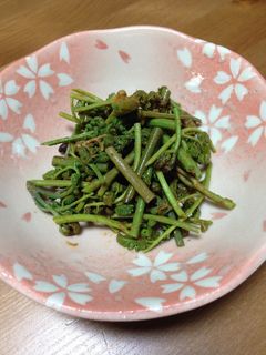 わらびのアク抜きとおひたし-レシピのメイン写真