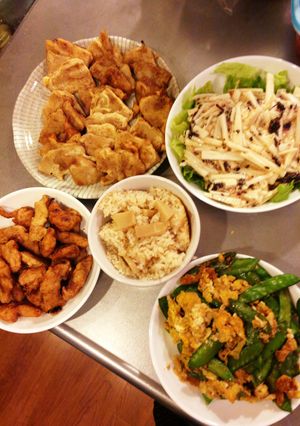 タケノコご飯とタケノコ天麩羅を一手間で♡-レシピのメイン写真