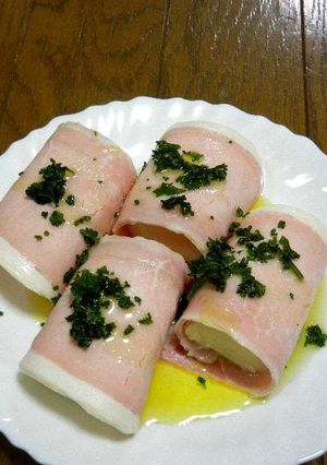 豆腐のハム巻き・オリーブオイルがけ-レシピのメイン写真