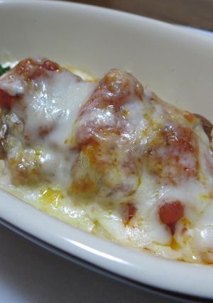 サバ味噌缶でトマトチーズ焼き！-レシピのメイン写真