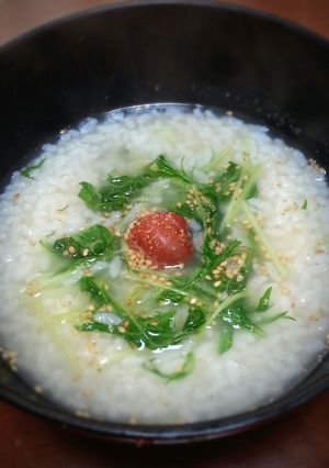 痩せる！お茶碗半分ご飯で梅干し雑炊♪-レシピのメイン写真