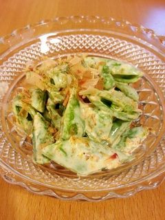スナックえんどうのおかかマヨ醤油和え-レシピのメイン写真