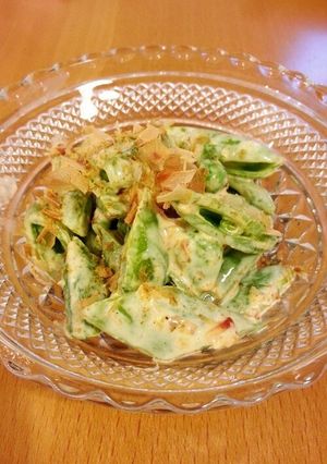 スナックえんどうのおかかマヨ醤油和え-レシピのメイン写真