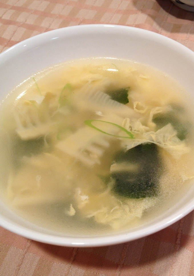 旬の味をおいしく〜筍のかき玉スープ-レシピのメイン写真