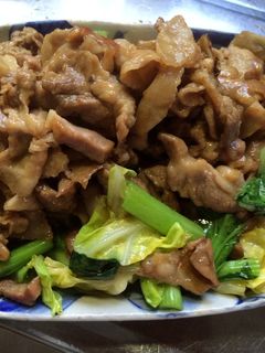豚肉と小松菜の甘辛炒め-レシピのメイン写真