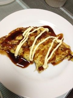 簡単‼なんちゃってお好み焼き風オムレツ-レシピのメイン写真