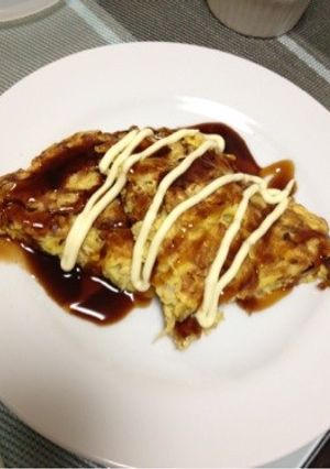 簡単‼なんちゃってお好み焼き風オムレツ-レシピのメイン写真