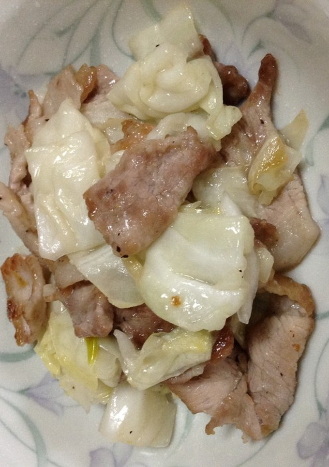 ◎　豚とキャベツの塩だれ炒め　×-レシピのメイン写真
