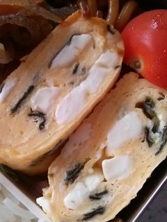 我が家のお弁当☆チーズ&のり入り玉子焼き-レシピのメイン写真